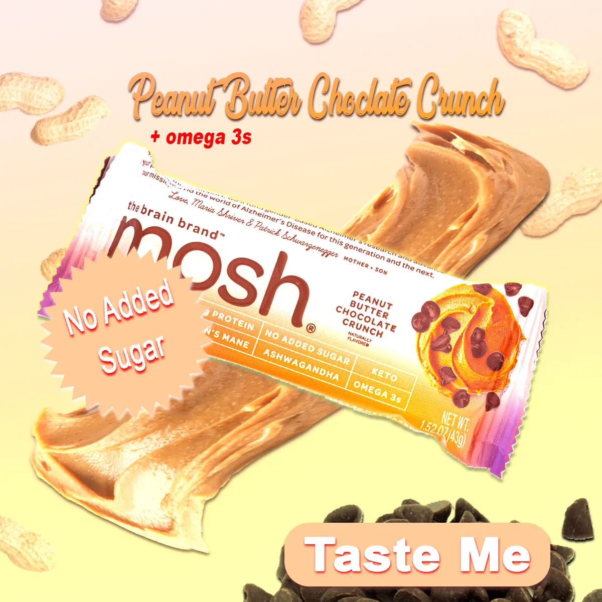 Design publicitaire pour Peanut Crunch